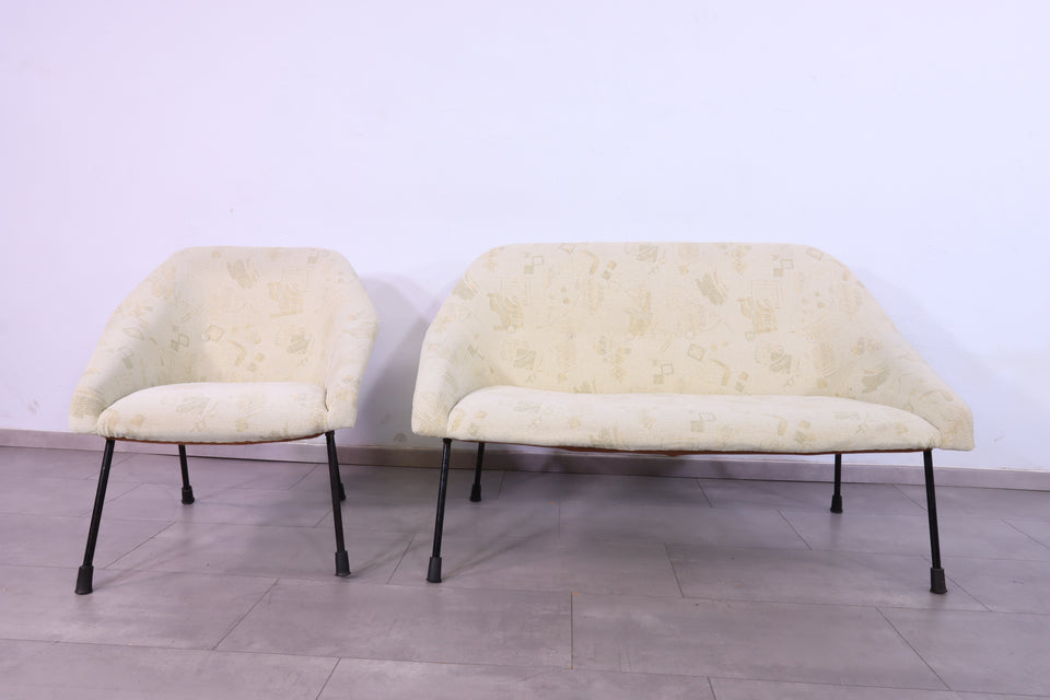 Wunderschöne Mid Century Sitzbank Vintage Polster 2er Sofa